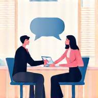 Illustration of a consultation or meeting step.